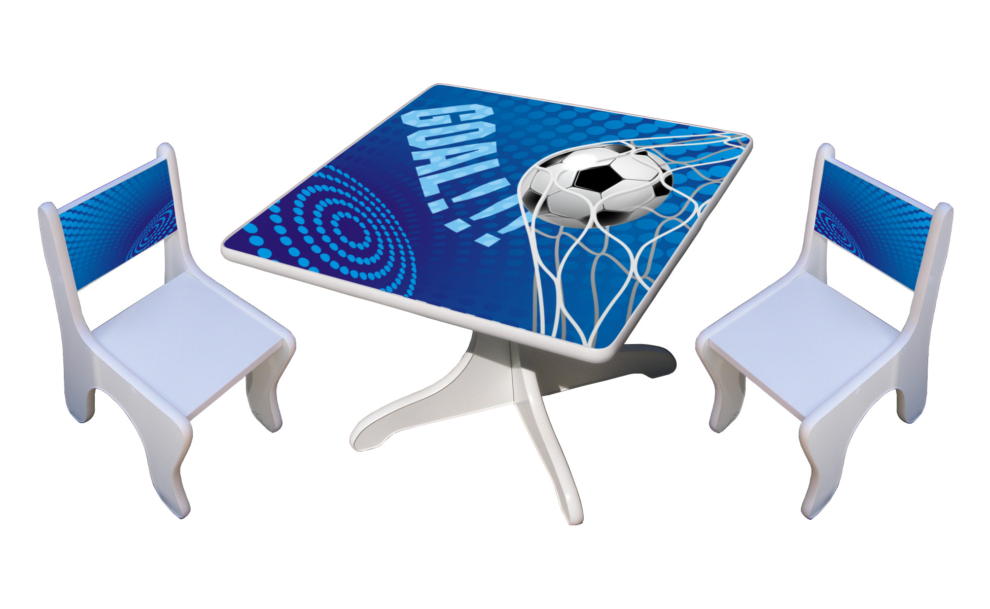 Becks stolk + 2x stolika Futbal modr